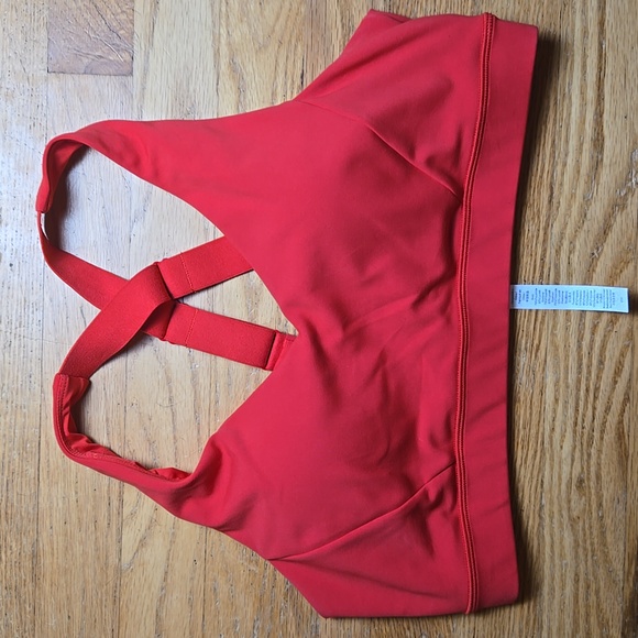 BN CRZ Yoga Deep Red v-neck bra, no front seam 5" butt scrunch bike shorts set - Picture 5 of 10